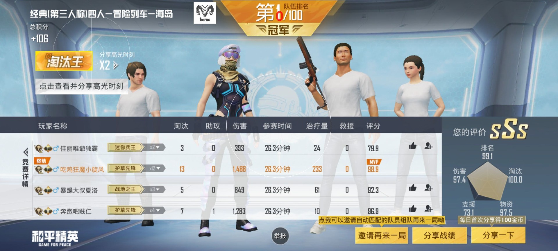 和平精英七大兵种的能力